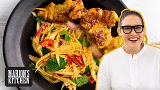 Thai Garlic & Pepper Chicken & Green Mango Salad - Marion's Kitchen