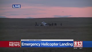 Sheriff's office chopper makes emergency landing in Rancho Cordova field