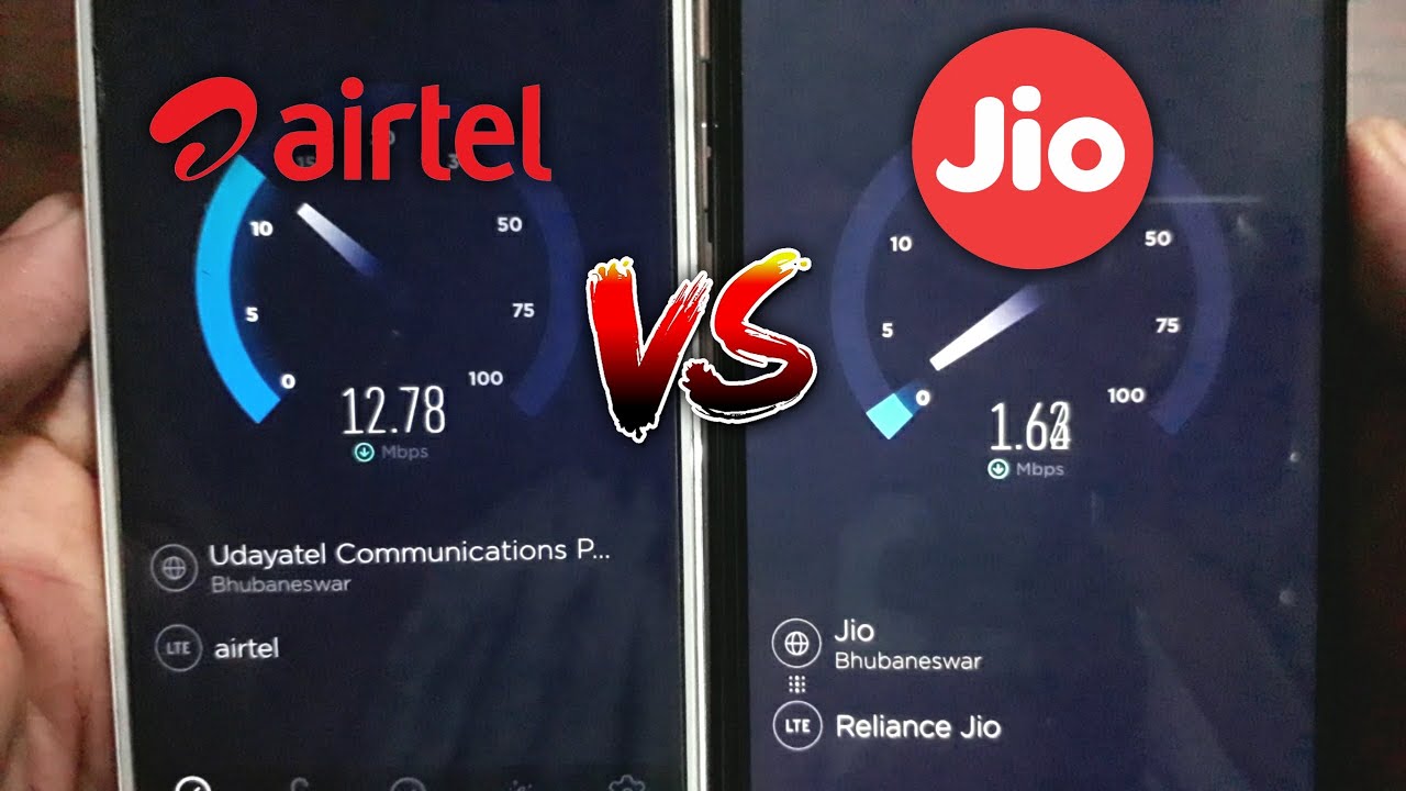 Airtel VS Jio Speed Test! - YouTube