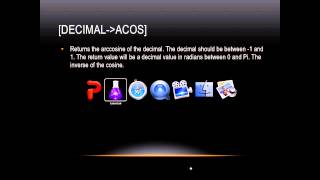 Lasso Programming: [decimal→acos]