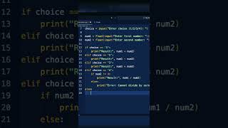 🧮 Build a Simple Calculator in Python | if-else Logic Explained! #shorts #coding