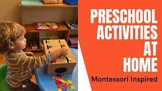 Daily Preschool at Home Activities! Montessori Inspired