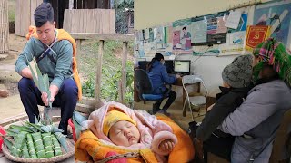 His son is sick. Ba takes him for a medical check-up. An stays at home and wraps banh chung for Tet