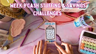 WEEK 9 BUDGET CHECK-IN, CASH STUFFING \u0026 SAVINGS CHALLENGES