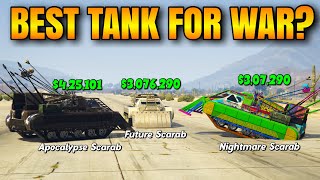 GTA 5 ONLINE: FUTURE SHOCK SCARAB VS NIGHTMARE SCARAB VS APOCALYPSE SCARAB - WHICH IS BEST TANK? #15