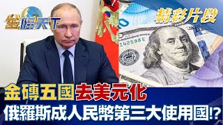 金磚五國去美元化 俄羅斯成人民幣第三大使用國！？│@tvbsmoney 20220822