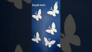 wall painting butterfly stencil design for walls | #shorts #shortsvideo #shortsvideos