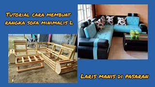 UKURAN LENGKAP MEMBUAT RANGKA SOFA MINIMALIS/complete size modern minimalist sofa frame