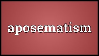 Aposematism Meaning