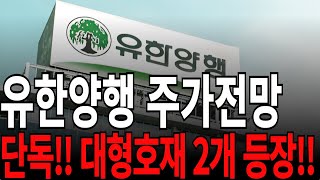 [유한양행 주가전망] 단독!! 대형호재 2개 등장!! feat. 디에스경제연구소 광수 목표가