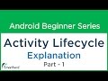 #23 Android Tutorial : Activity LifeCycle : Part - 1