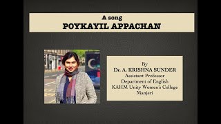 A Song by Poykayil Appachan - Dalit Studies