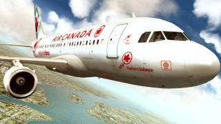 Air Canada A319 Crosswind Landing in Montreal