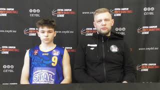 CEYBL U15, 7.2.2025, PRESS conference,  Slávia Trnava - Akademia Koszykówki Stal