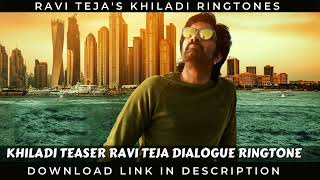 Khiladi Teaser Ravi Teja Dialogue Ringtone