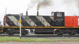 GMD GMD1 action Canadian National CN Rail Sarcee yard Calgary Alberta - 5/16/2015