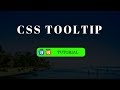 Simple Tooltip text on hover example with html and css | Pure CSS Tooltips