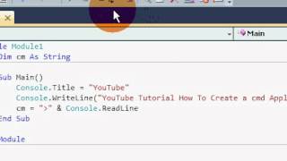 How To Create a cmd application in Visual Basic 2010
