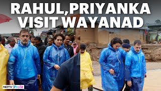 Kerala Landslides: Rahul Gandhi \u0026 Priyanka Vadra Visit Wayanad To Take Stock Of The Situation