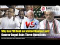 INC MP Gaurav Gogoi Slams PM Modi for Not Visiting Manipur, Asks 3 Questions | No-confidence motion