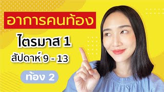 อาการคนท้อง (ท้อง2) ไตรมาส 1 สัปดาห์ที่ 9-12 (อัพเดต 2022) | Linlunla