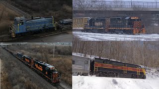 Switcher @ Timken Steel #, 205 4 W\u0026LE trains + CVSR 6771 in the snow! WE 110 101 5411 302 Rio Grande