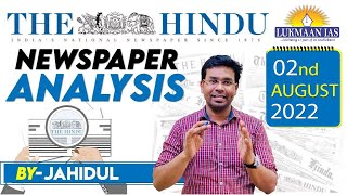 The Hindu Newspaper Analysis | August 02, 2022 | By Jahidul | Lukmaan IAS