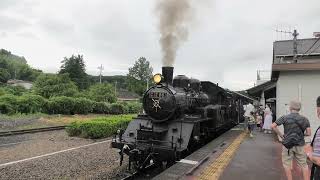 SLもおか上り茂木駅2022年08月13日