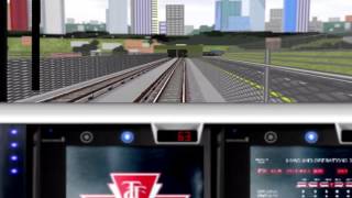 OpenBVE TTC Gameplay: Wilson - Downsview (Modified T2 (FAKE TRAIN)