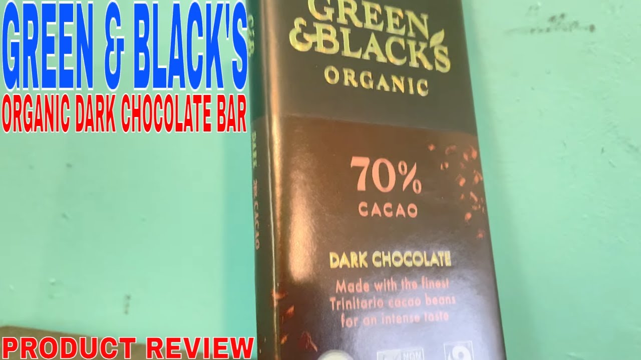 Green & Black's Organic Dark Chocolate Bar, 70% Cacao, 10 - 3.17 Oz ...