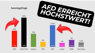 AfD auf REKORDHOCH! Neue Umfrage zeigt historischen Höchstwert!