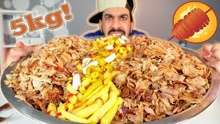 تحدي اكل ٥ كيلوات شاورما دونر كباب بنوعين لحم ودجاج ! Shawarma - Doner kebab 5kg Challenge