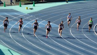 20231021 秋季延岡記録会 共通女子150ｍ決勝1～4組 （4-1.木村 瑠音・延岡高1：19\