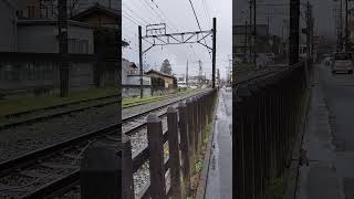 雨が降ってる日の中撮った西武鉄道4000系急行長瀞行き