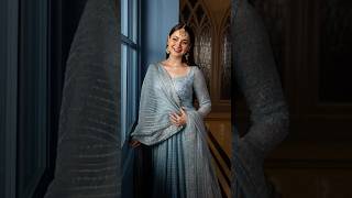 Hania Amir Gown | Anarkali | Pakistani Outfits | Luxurious | Blue |