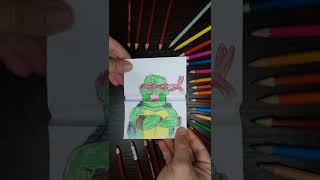 Raphael from Turtle Ninja - Opens mouth. Coloring, How to draw - #Shorts