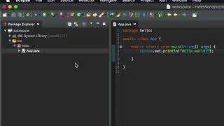 Learn Java Tutorial for Beginners, Part 4: Writing first program in eclipse