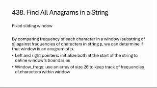Find All Anagrams in a String - LeetCode 438 - Sliding Windows - Python