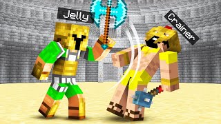 JELLY vs. CRAINER In A Gladiator Fight! (Minecraft Squid Island)