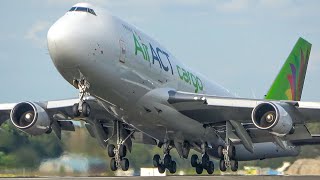 BOEING 747 close up DEPARTURE + LANDING  (4K)