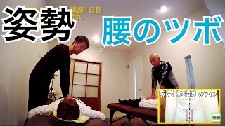 腰部マッサージの姿勢ポイントとツボ　〜ツボ指圧セラピスト講座１