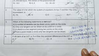 If the nth term of an A.P. is 7n-4 then the common difference of the A.P. is (A) 7 (B) 7n (C) -4