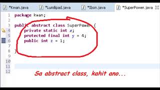 Java Tutorial Tagalog 19 Abstract class
