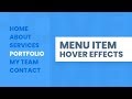 Chnage Background Color On Hover | Menu Hover Effects