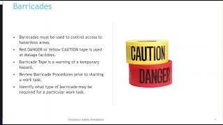 MLG Contractor Safety Orientation