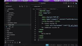 Flask Commands Part 23 Create a Simple Template
