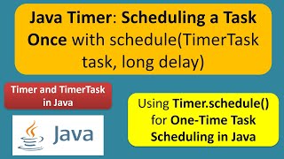 Java Timer: Scheduling a Task Once with schedule(TimerTask task, long delay) | Timer and TimerTask