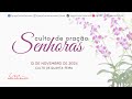 13/11/2024 - [CULTO 18H] - Igreja Cristã Maranata - Culto de oração das senhoras - Quarta