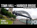 4K 🏙️ Sydney Town Hall to Harbour Bridge 🇦🇺 Australia