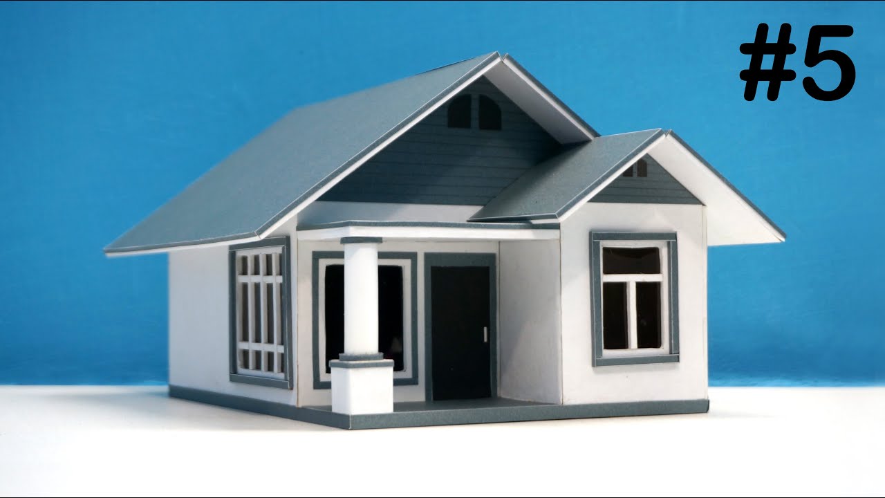 Miniature Modern House Cardboard Youtube Miniature Modern House Cardboard Youtube